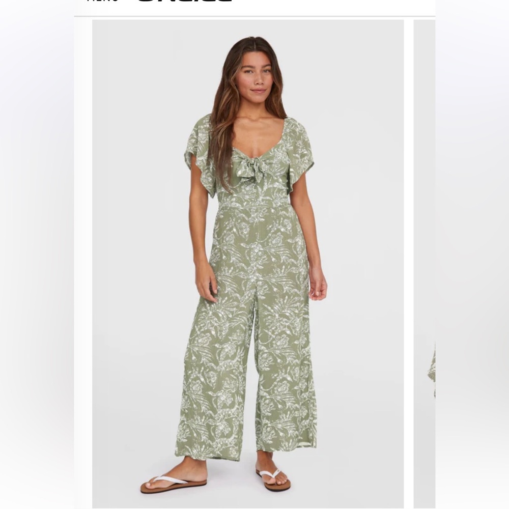 Vici Floral Green jumpsuit